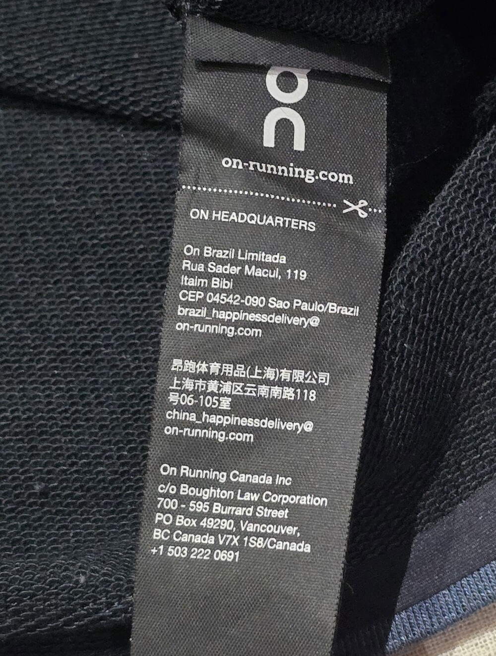 On Running Men's Hooded Half-Zip Sweatshirt Navy Blue Mens Large - Picture 10 of 11